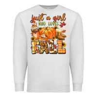 Oatmeal Heather just a girl who loves fall Premium Sweatshirt - MaliasSmallBusiness
