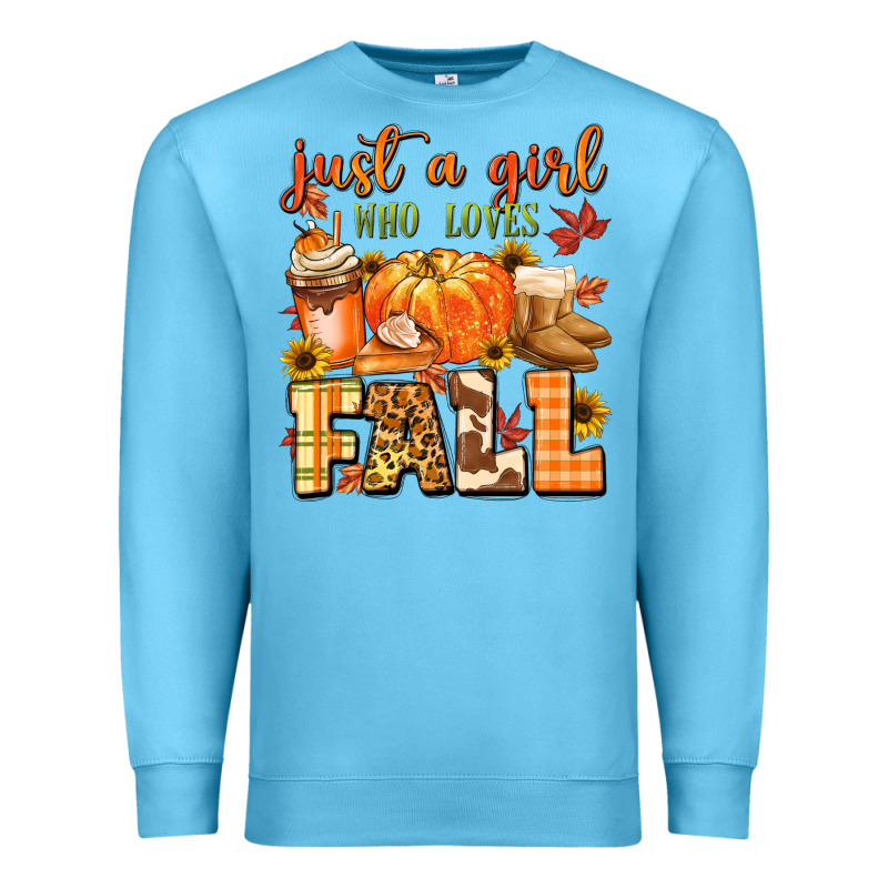Just A Girl Who Loves Fall Premium Sweatshirt by MaliasSmallBusiness | Teevron