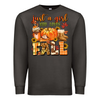 Smoke just a girl who loves fall Premium Sweatshirt - MaliasSmallBusiness