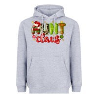 Heather Grey aunt claus Heavyweight Hoodie - MaliasSmallBusiness