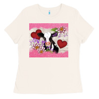 Bone lotus heart cow valentine Ladies Tee - AdoDesignShop