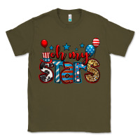 Army Green oh my stars 4th of july Classic Tee - Jasminsmagicworld