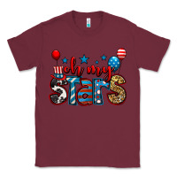 Burgundy oh my stars 4th of july Classic Tee - Jasminsmagicworld