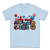 Dusty Blue oh my stars 4th of july Classic Tee - Jasminsmagicworld