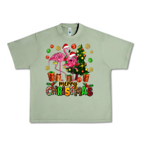 Oil Green flamingo merry christmas Urban Heavy Tee - AdoDesignShop