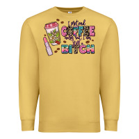 Antique Gold i pretend coffee helps but im still a bitch Premium Sweatshirt - MaliasSmallBusiness