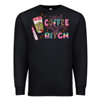 Black i pretend coffee helps but im still a bitch Premium Sweatshirt - MaliasSmallBusiness
