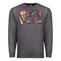 Charcoal Heather i pretend coffee helps but im still a bitch Premium Sweatshirt - MaliasSmallBusiness