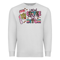 Dove Grey i pretend coffee helps but im still a bitch Premium Sweatshirt - MaliasSmallBusiness