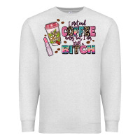 Oatmeal Heather i pretend coffee helps but im still a bitch Premium Sweatshirt - MaliasSmallBusiness