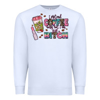 White i pretend coffee helps but im still a bitch Premium Sweatshirt - MaliasSmallBusiness