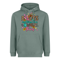 Sage boots and bling it's a cowgirl thing Heavyweight Hoodie - MaliasSmallBusiness
