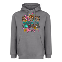 Storm boots and bling it's a cowgirl thing Heavyweight Hoodie - MaliasSmallBusiness