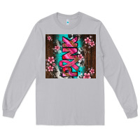 Moon Dust western pattern pink with floral cancer ribbon Long Sleeve Tee - AdoDesignShop