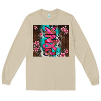Mushroom western pattern pink with floral cancer ribbon Long Sleeve Tee - AdoDesignShop