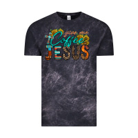 Cloud Black give me coffee jesus Vintage Tee - RacoonDesign