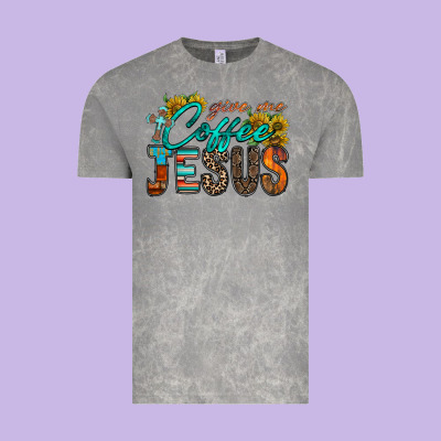 Give Me Coffee Jesus Vintage Tee Designed By Racoondesign