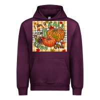 Mauve Wine I am a Fall kinda girl pumpkin Fall Urban Hoodie - NancyCooperArtShop