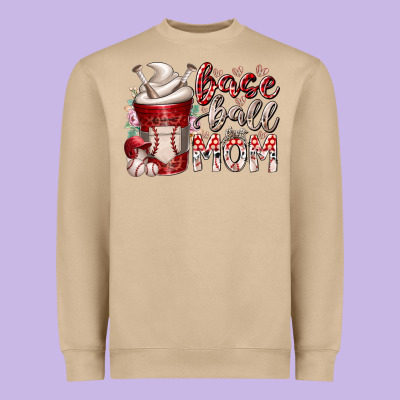 Baseball Mom Coffee Heavyweight Sweatshirt Designed By Racoondesign