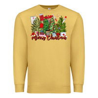 Antique Gold merry christmas nurse trees Premium Sweatshirt - MaliasSmallBusiness