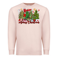 Pale Pink merry christmas nurse trees Premium Sweatshirt - MaliasSmallBusiness