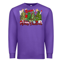 Purple merry christmas nurse trees Premium Sweatshirt - MaliasSmallBusiness