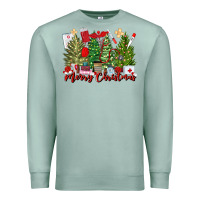 Seafoam merry christmas nurse trees Premium Sweatshirt - MaliasSmallBusiness