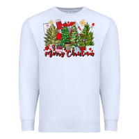 White merry christmas nurse trees Premium Sweatshirt - MaliasSmallBusiness
