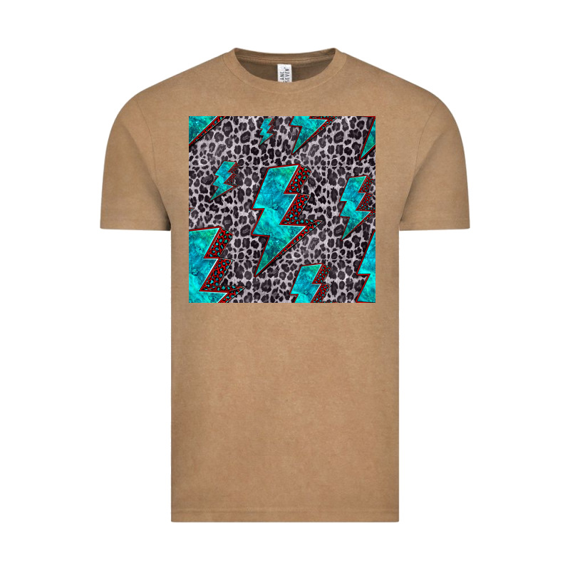 Turquoise Lightning Bolt Seamless Pattern Vintage Tee by HRA Design Shop | Teevron