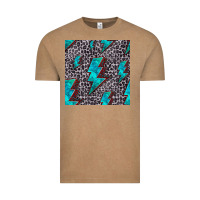 Vintage Coffee turquoise lightning bolt seamless pattern Vintage Tee - HRA Design Shop