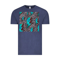 Vintage Denim turquoise lightning bolt seamless pattern Vintage Tee - HRA Design Shop