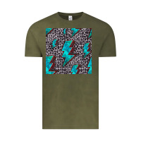 Vintage Olive turquoise lightning bolt seamless pattern Vintage Tee - HRA Design Shop