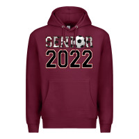 Burgundy senior soccer Premium Hoodie - AdoDesignShop
