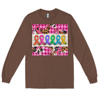 Chestnut western colorfull cancer ribbon Long Sleeve Tee - AdoDesignShop