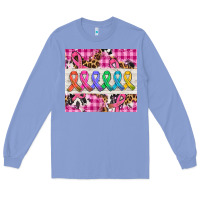 Colony Blue western colorfull cancer ribbon Long Sleeve Tee - AdoDesignShop