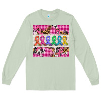 Matcha western colorfull cancer ribbon Long Sleeve Tee - AdoDesignShop