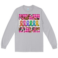 Moon Dust western colorfull cancer ribbon Long Sleeve Tee - AdoDesignShop