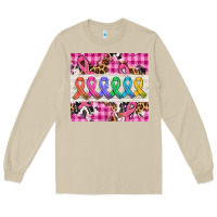 Mushroom western colorfull cancer ribbon Long Sleeve Tee - AdoDesignShop