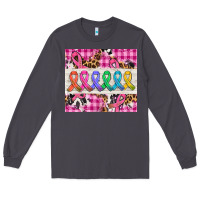 Smoke western colorfull cancer ribbon Long Sleeve Tee - AdoDesignShop