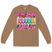 Toasted Coconut western colorfull cancer ribbon Long Sleeve Tee - AdoDesignShop