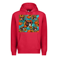 Cardinal autumn pumpkins holstein cow Premium Hoodie - Jasminsmagicworld