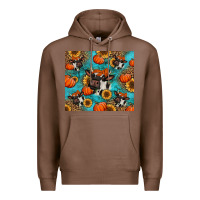Chestnut autumn pumpkins holstein cow Premium Hoodie - Jasminsmagicworld