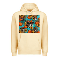 Pina Colada autumn pumpkins holstein cow Premium Hoodie - Jasminsmagicworld