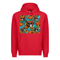 Red autumn pumpkins holstein cow Premium Hoodie - Jasminsmagicworld