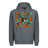 Rock autumn pumpkins holstein cow Premium Hoodie - Jasminsmagicworld