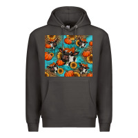 Smoke autumn pumpkins holstein cow Premium Hoodie - Jasminsmagicworld