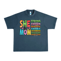 Midnight Navy she is mom Urban Heavy Tee - JahusDesignShop