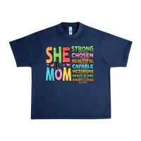 Navy she is mom Urban Heavy Tee - JahusDesignShop