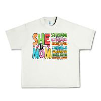 Pistachio she is mom Urban Heavy Tee - JahusDesignShop