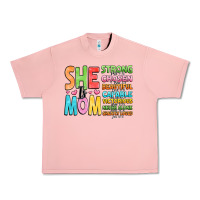 Salmon she is mom Urban Heavy Tee - JahusDesignShop